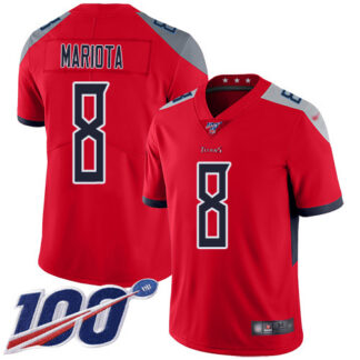 Nike Tennessee Titans #8 Marcus Mariota Red Men’s Stitched NFL Limited Inverted Legend 100th Season Jersey