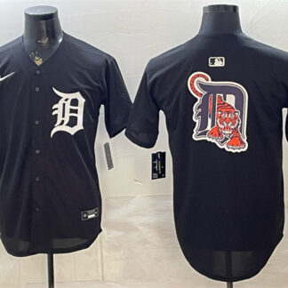 Men's Detroit Tigers Team Big Logo Limited Stitched Baseball Jersey