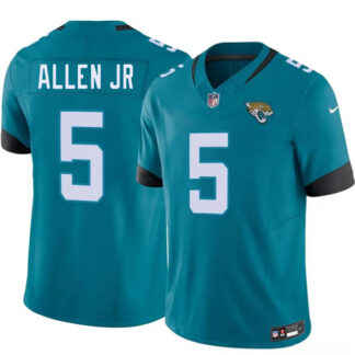 Men's Jacksonville Jaguars #5 LeQuint Allen Jr Teal 2026 F.U.S.E. Vapor Untouchable Limited Stitched Jersey