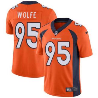 Nike Denver Broncos #95 Derek Wolfe Orange Team Color NFL Vapor Untouchable Limited Jersey