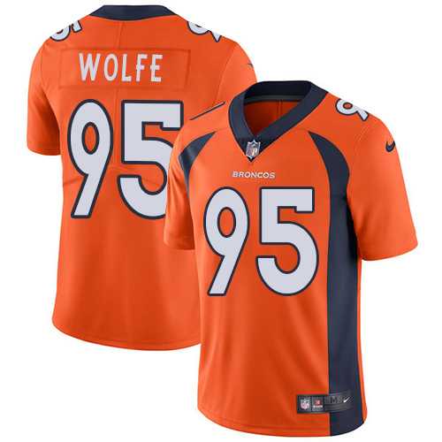 Nike Denver Broncos #95 Derek Wolfe Orange Team Color NFL Vapor Untouchable Limited Jersey