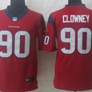 Nike Houston Texans #90 Jadeveon Clowney Red Limited Jerseys
