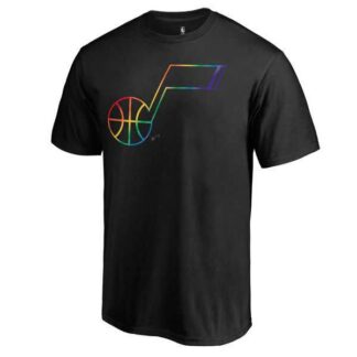 Men's Utah Jazz Fanatics Branded Black Team Pride T-Shirt FengYun