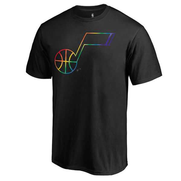 Men's Utah Jazz Fanatics Branded Black Team Pride T-Shirt FengYun