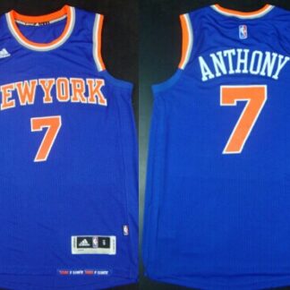 New York Knicks #7 Carmelo Anthony Revolution 30 Swingman 2014 New Blue Jersey