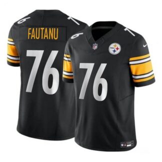 Men's Pittsburgh Steelers #76 Troy Fautanu Black 2024 Draft F.U.S.E. Vapor Untouchable Limited Stitched Jersey