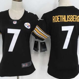 Women Nike Steelers #7 Ben Roethlisberger Black Vapor Untouchable Player Limited Jersey