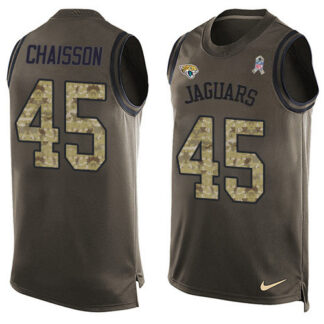 Nike Jacksonville Jaguars #45 K’Lavon Chaisson Green Men’s Stitched NFL Limited Salute To Service Tank Top Jersey