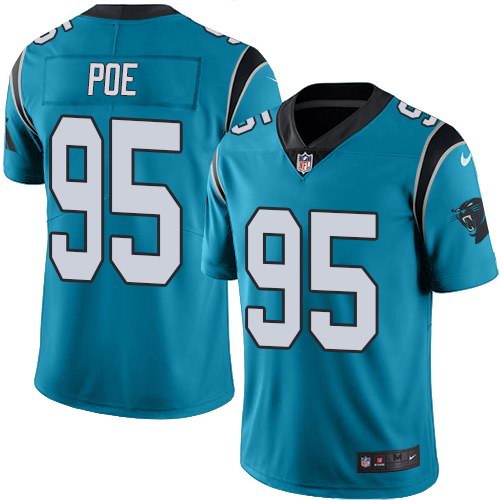 Nike Men & Women & Youth Panthers 95 Dontari Poe Blue NFL Vapor Untouchable Limited Jersey