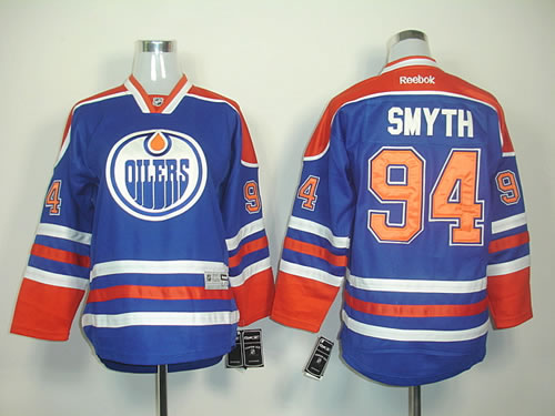 Youth Edmonton Oilers #94 SMYTH Blue Jerseys