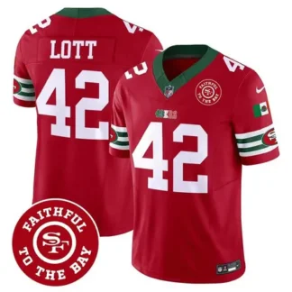 Youth San Francisco 49ers #42 Ronnie Lott Red Mexico Faithful To The Bay Patch Vapor F.U.S.E. Limited Jersey