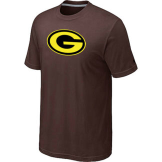 Men's Green Bay Packers Neon Logo Charcoal Brown T-shirt
