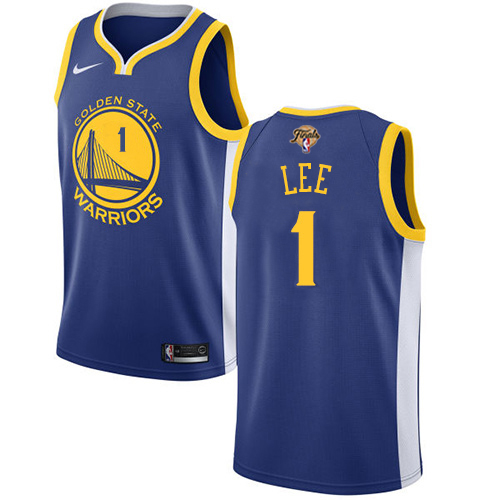 Nike Golden State Warriors #1 Damion Lee Blue Women’s 2022 NBA Finals Swingman Icon Edition Jersey Womens