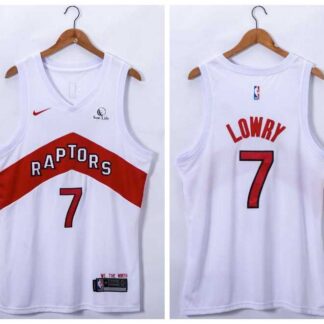 Raptors 7 Kyle Lowry White 2021 Nike Swingman Jersey