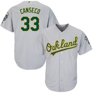Oakland Athletics #33 Jose Canseco Grey Cool Base Stitched Youth MLB Jersey