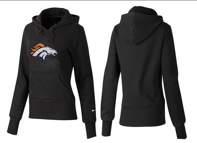 Nike Denver Broncos Team Logo Black Women Pullover Hoodies (2)