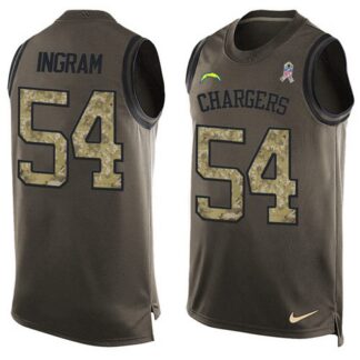 Nike Los Angeles Chargers #54 Melvin Ingram Green Men’s Stitched NFL Limited Salute To Service Tank Top Jersey