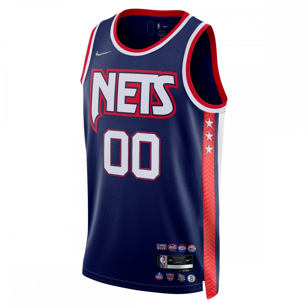 Brooklyn Nets Nike 2021/22 Swingman Custom Jersey - City Edition - Navy - Image 2