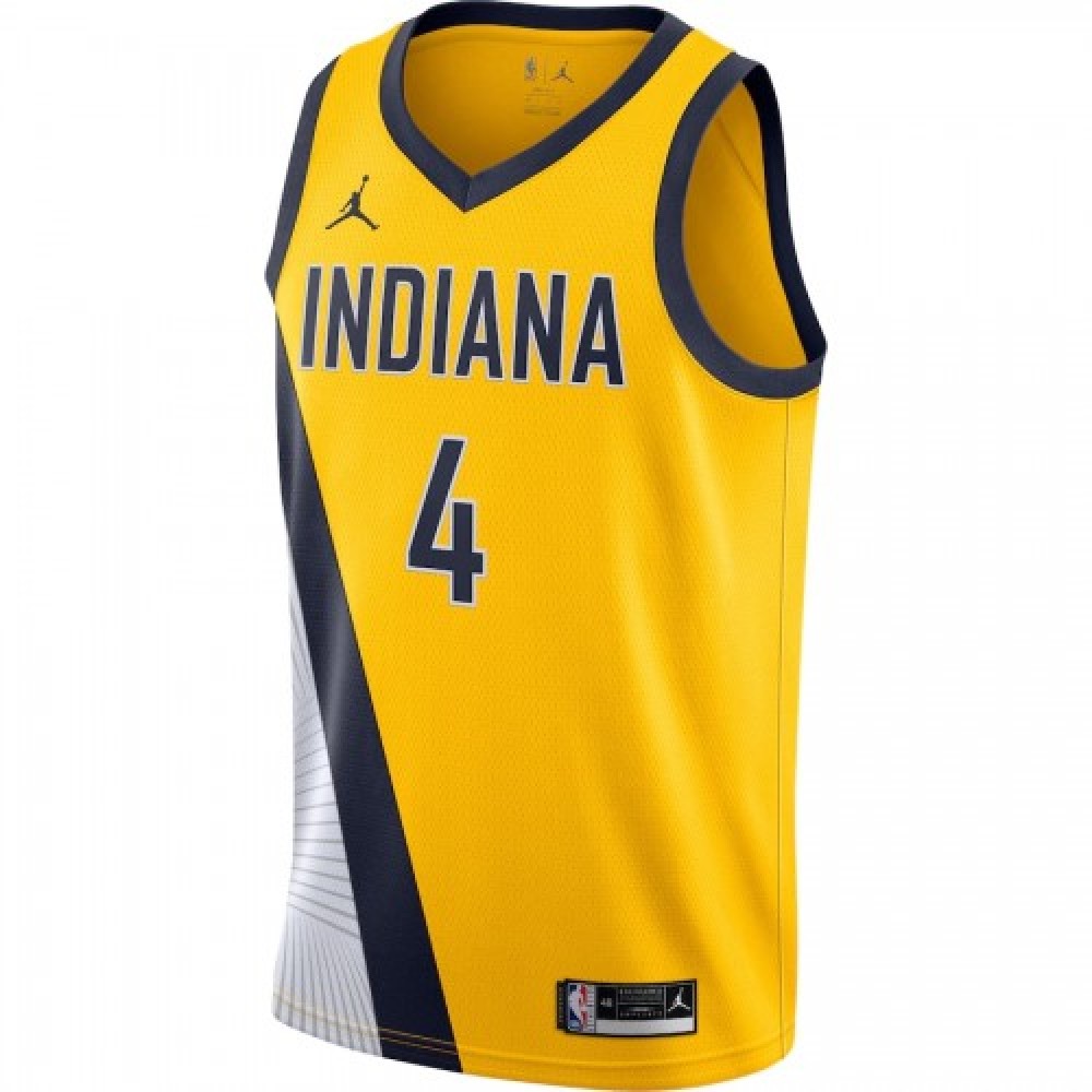 Men's Indiana Pacers Victor Oladipo #4 Jordan Gold 202021 Swingman Jersey - Statement Edition - Image 2