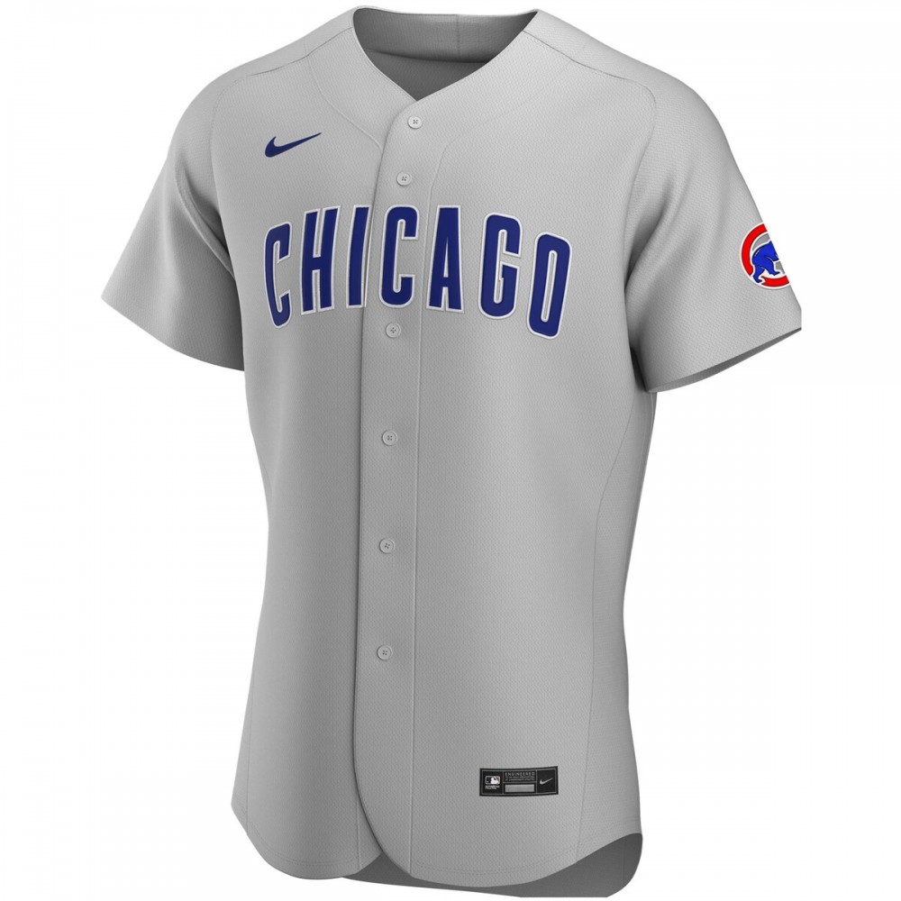 Chicago Cubs Nike Road Authentic Team Jersey - Gray - Image 2