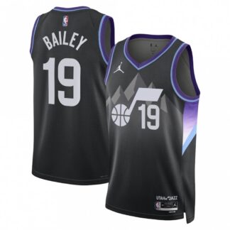 Ace Bailey Utah Jazz Jordan Brand Unisex 2024/25 Black Swingman Jersey - Statement Edition