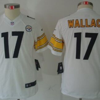 Youth Nike Limited Pittsburgh Steelers #17 Mike Wallace White Jerseys