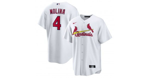 Yadier Molina St. Louis Cardinals Nike Home Replica Player Name Jersey - White - Image 2