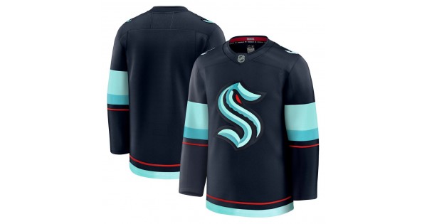 Seattle Kraken Home Premium Jersey - Deep Sea Blue - Image 2