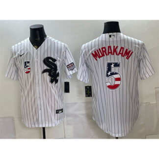 Youth Chicago White Sox #5 Munetaka Murakami White 2026 USA 250 Fourth of July Baseball Jersey