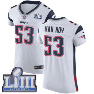 Nike New England Patriots #53 Kyle Van Noy White Super Bowl LIII Bound Men’s Stitched NFL Vapor Untouchable Elite J...