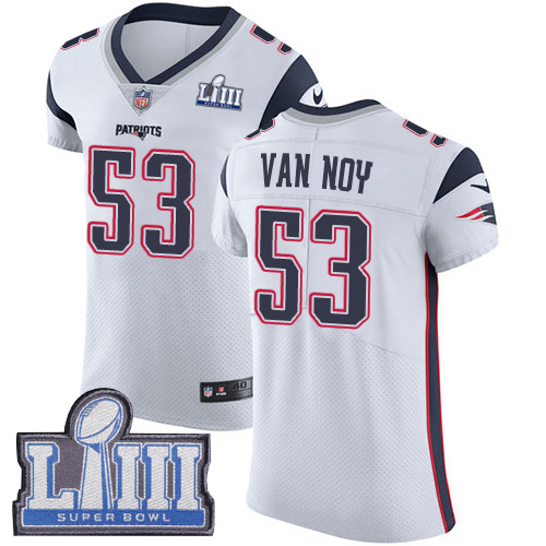 Nike New England Patriots #53 Kyle Van Noy White Super Bowl LIII Bound Men’s Stitched NFL Vapor Untouchable Elite J...