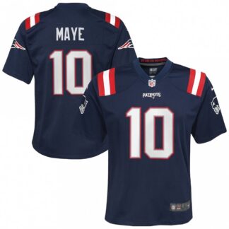 Drake Maye New England Patriots Nike Youth Game Jersey - Navy