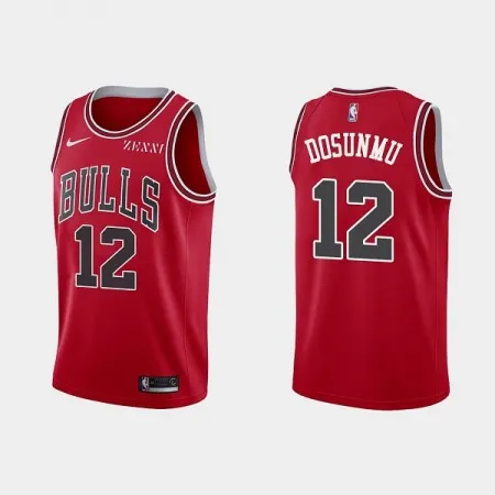 Men's Chicago Bulls #12 Ayo Dosunmu Red Stitched Basketball Jersey 33NZ