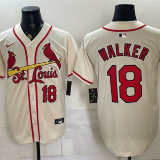 Men's St. Louis Cardinals #18 Jordan Walker Cream Limited Stitched Baseball Jersey