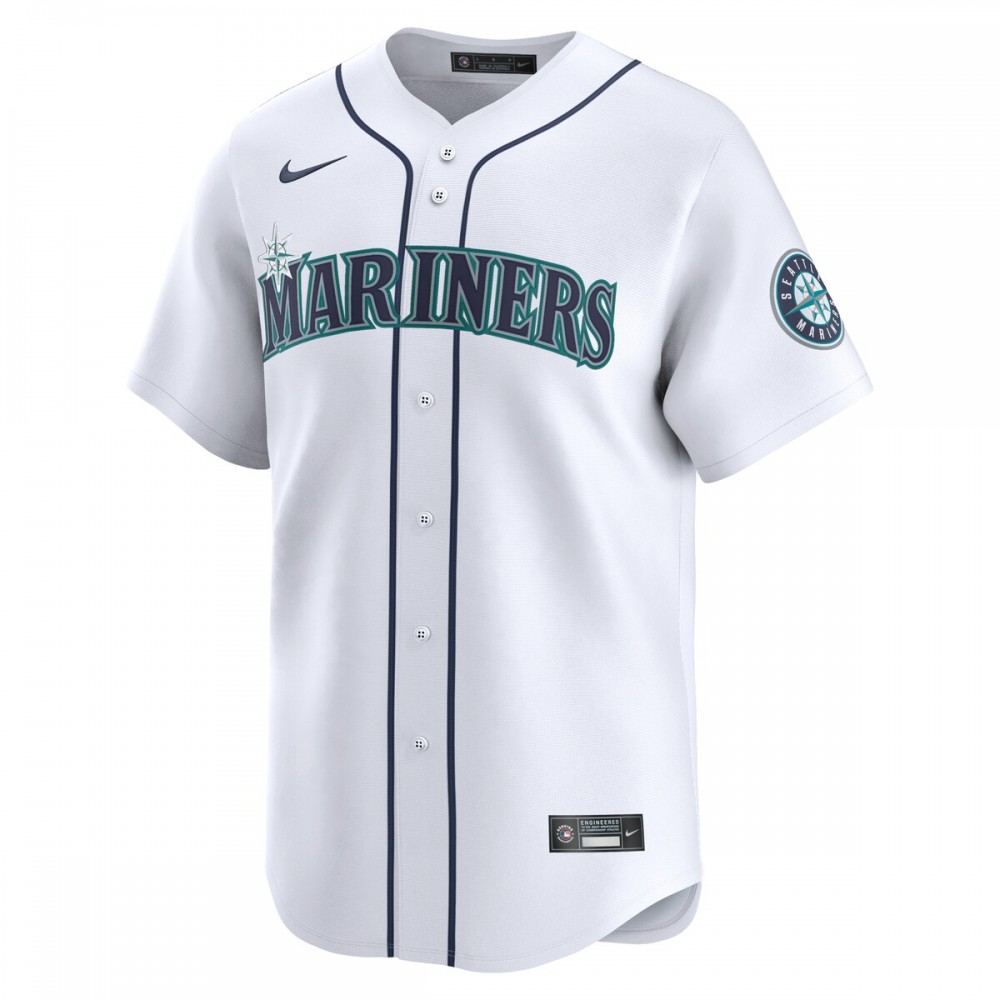 J.P. Crawford Seattle Mariners Nike Home Limited Player Jersey - White - Image 2