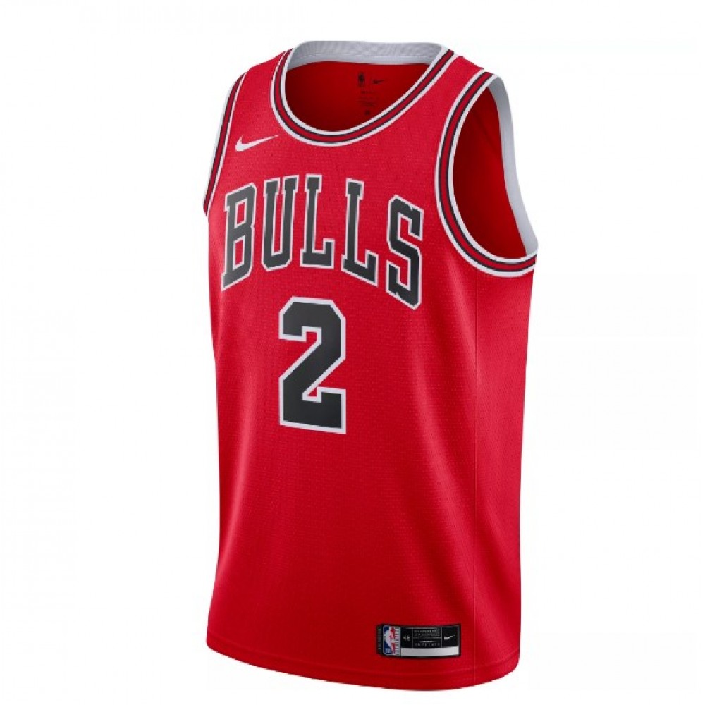 Men's Chicago Bulls Lonzo Ball #2 Nike Red Swingman Jersey - Icon Edition - Image 2