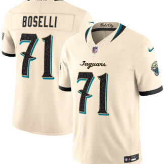 Men's Jacksonville Jaguars #71 Tony Boselli Cream 2026 F.U.S.E. Rivalries Collection Limited Football Stitched Jersey