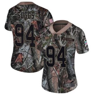 Nike Kansas City Chiefs #94 Terrell Suggs Camo Women’s Stitched NFL Limited Rush Realtree Jersey
