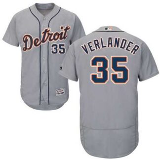 Detroit Tigers #35 Justin Verlander Gray Flexbase Stitched Jersey DingZhi