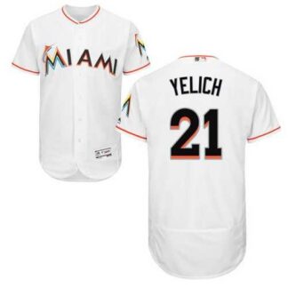 Miami Marlins #21 Christian Yelich White Flexbase Stitched Jersey DingZhi