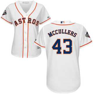 Houston Astros #43 Lance McCullers White Home 2019 World Series Bound Women’s Stitched MLB Jersey