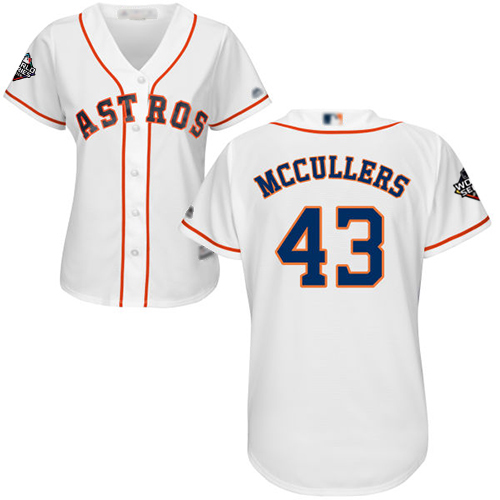 Houston Astros #43 Lance McCullers White Home 2019 World Series Bound Women’s Stitched MLB Jersey