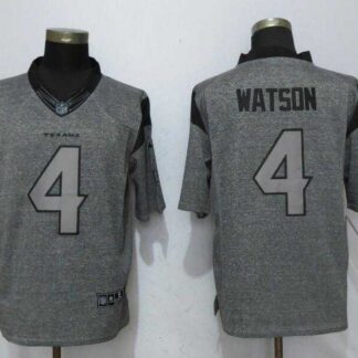 Nike Texans #4 Deshaun Watson Gray Gridiron Gray Limited Jersey
