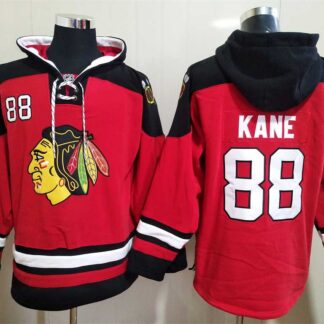 Blackhawks 88 Patrick Kane New Red All Stitched Pullover Hoodie