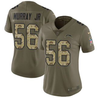 Nike Los Angeles Chargers #56 Kenneth Murray Jr Olive/Camo Women’s Stitched NFL Limited 2017 Salute To Service Jersey