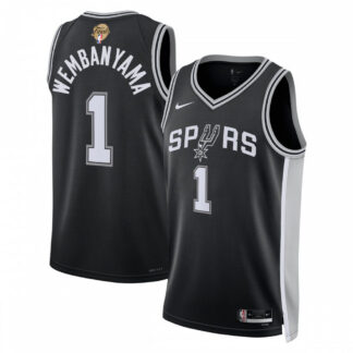 Victor Wembanyama San Antonio Spurs Nike Black Unisex 2026 NBA Finals Patch Swingman Player Jersey - Icon Edition