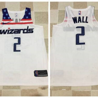 Men's Washington Wizards #2 John Wall White 2017-2018 Nike Swingman Stitched NBA Jersey