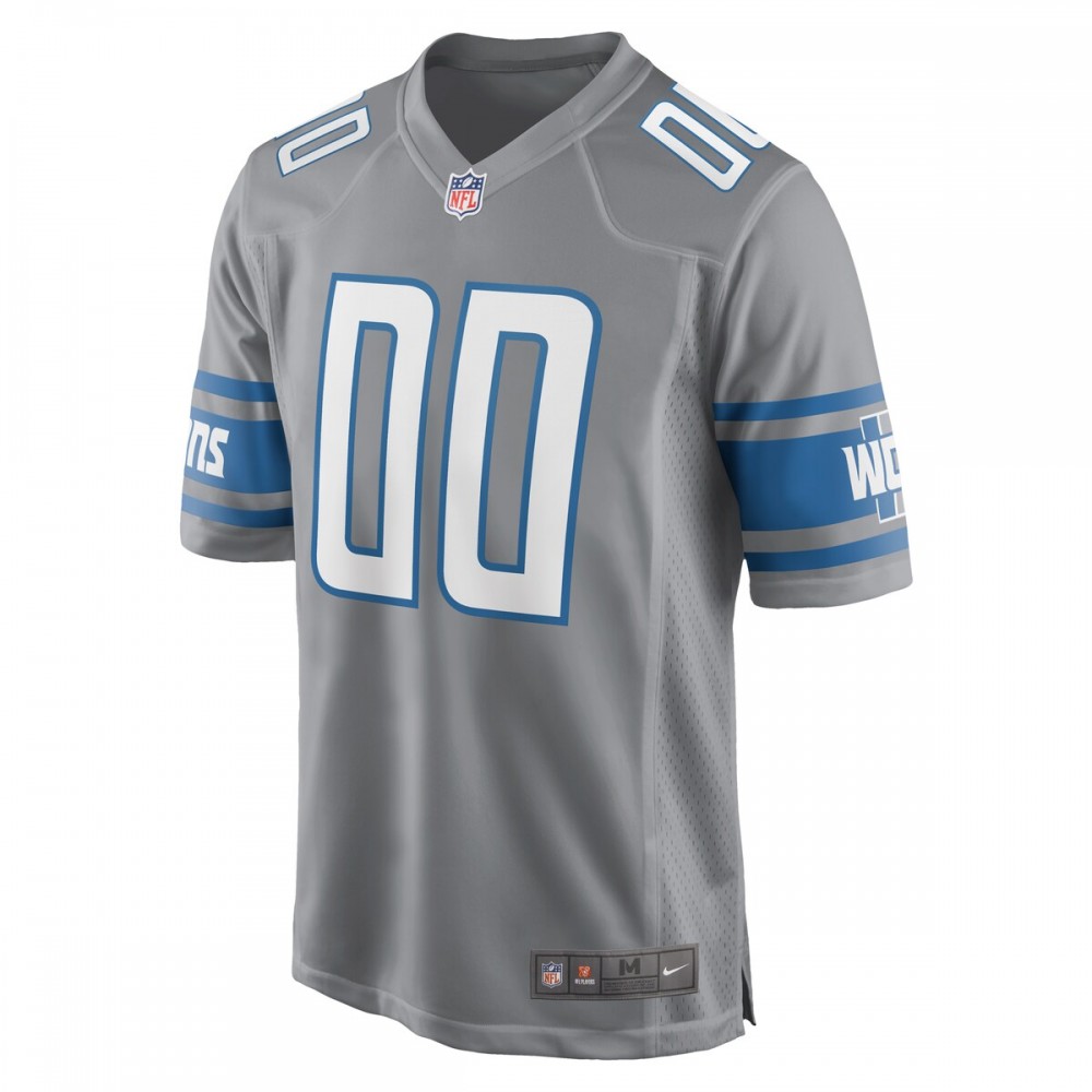 Detroit Lions Nike Alternate Custom Game Jersey - Gray - Image 2