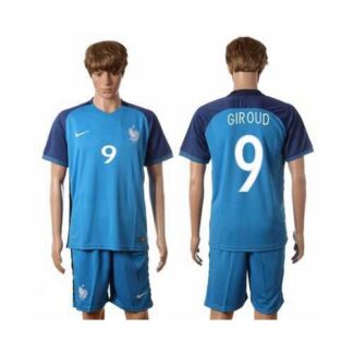 France #9 Giroud Home Soccer Country Jersey
