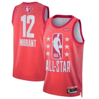 Men's 2022 All-Star #12 Ja Morant Maroon Stitched Basketball Jersey HOSZ